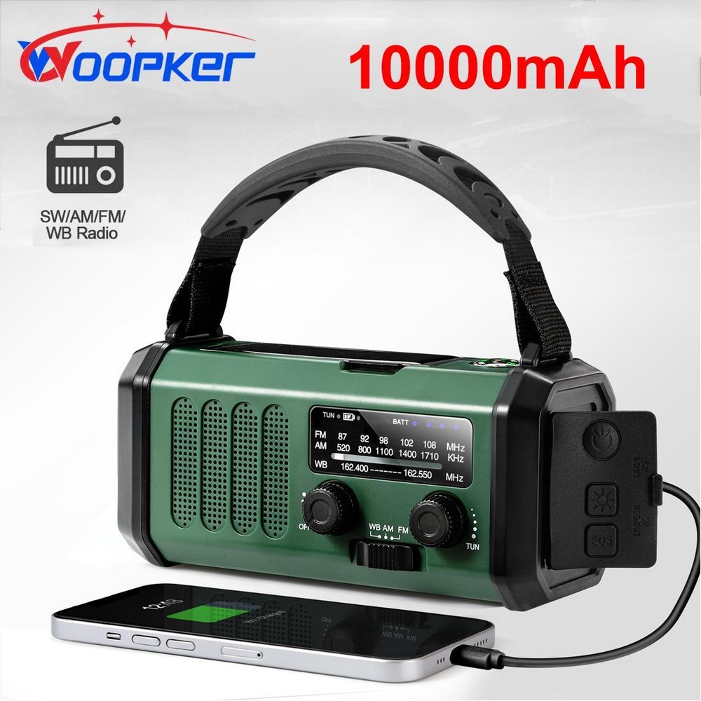 Solar Power Bank 10000mah Mobile Phone Plastic Multicolor Small Radio Flashlight