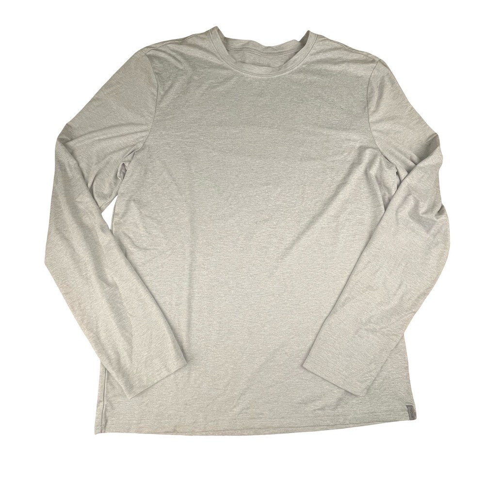 Landau Forward Mens Long Sleeve Performance Tee Gray Stretch Scrub Base Layer L