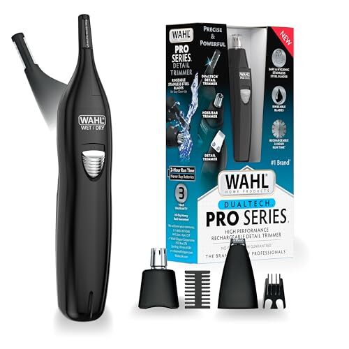 Pro Series Rechargeable Eyebrow Ear and Nose Hair Trimmer for Men - Painless Precision Grooming
