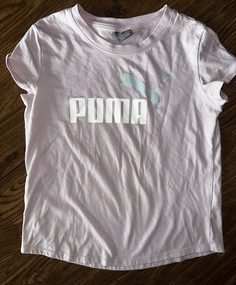 PUMA Classic Logo Tee – Girls/Youth Large (14-16) Pink