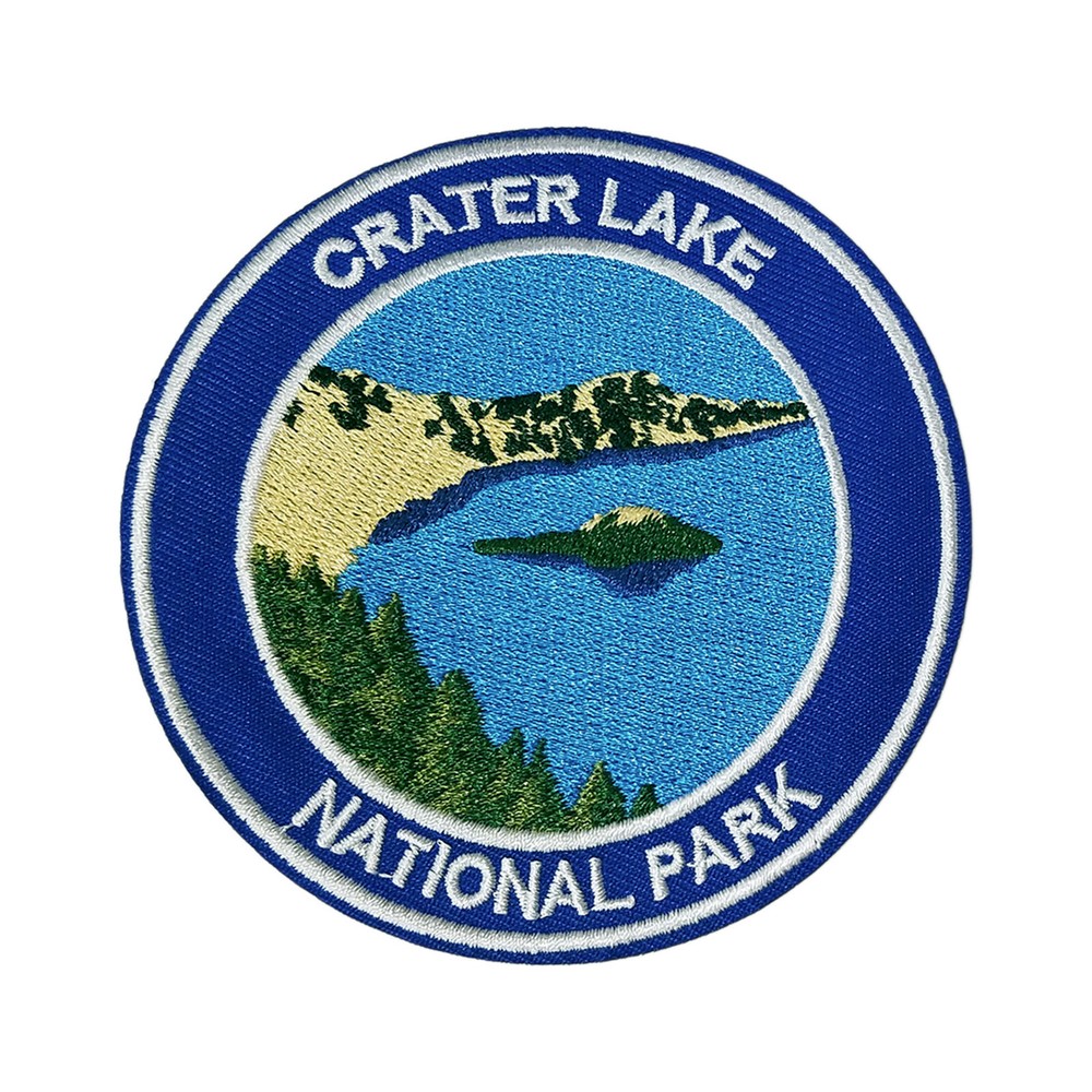 Crater Lake National Park Patch Embroidered Iron-On Applique Travel Souvenir