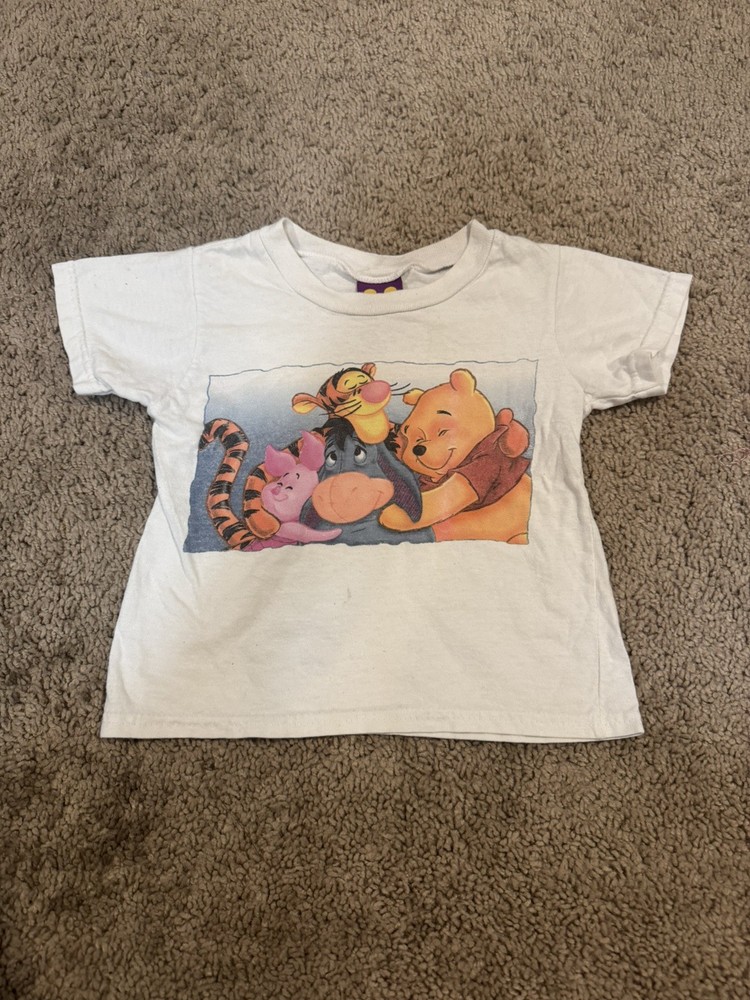 Vintage Disney Kids Winnie The Pooh Friends Shirt Size 2T 90s Made in USA
