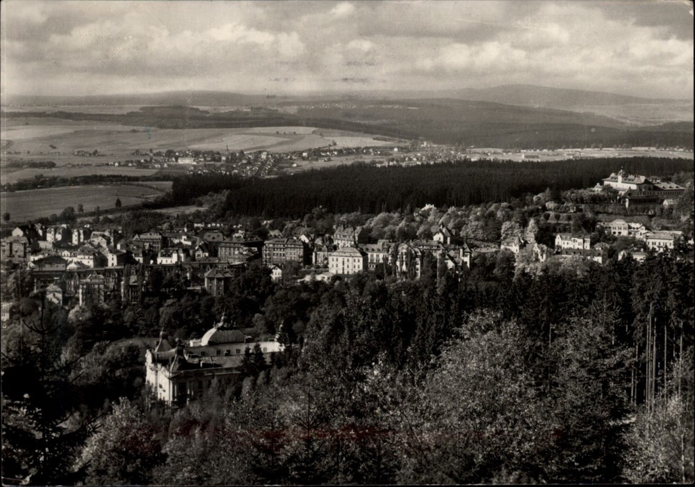 Marianske Lazne Bohemia Czech Republic Aerial view vintage postcard a884