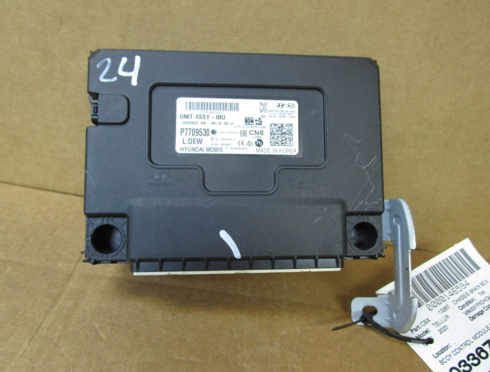 20 21 22 Kia Telluride Body Control Module Computer BCM BCU Unit 95400s9530 RL