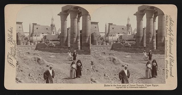Photo:Ruins in the front part of Luxor Temple, upper Egypt