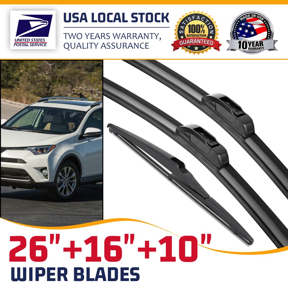 2013-2018 Toyota RAV4 3-Piece High-Performance Wiper Blade Set (26