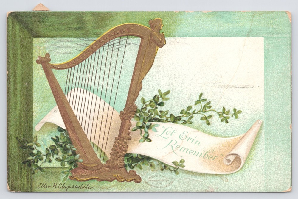 International Art Pub Co~PM 1908~Clapsaddle~Let Erin Remember~St Patricks Day~PC