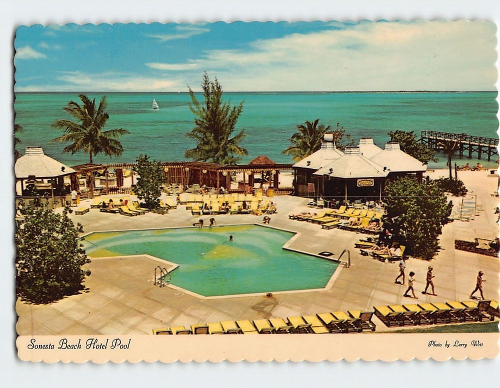 Postcard Sonesta Beach Hotel Pool Nassau Bahamas