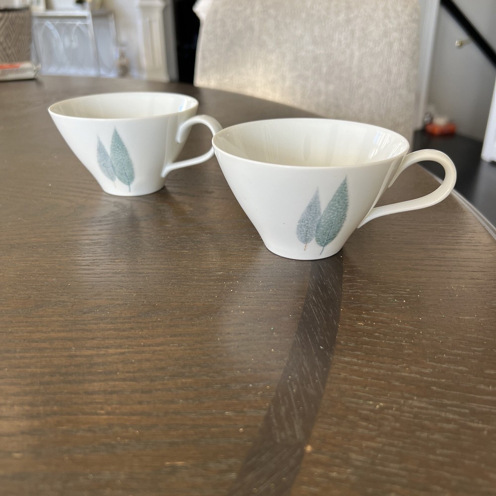 2 Vintage Mid-Century Modern Noritake Cook n Serve Japan Namiki Tea Cups