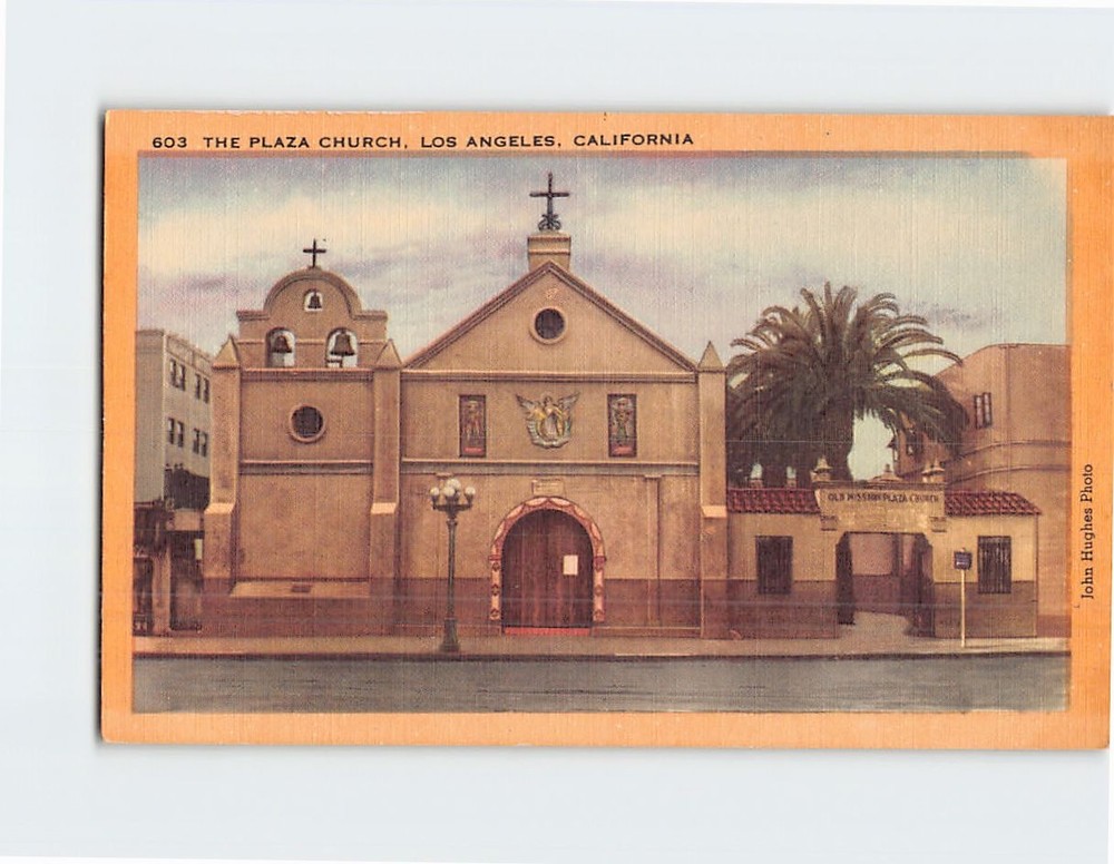 Postcard Plaza Church Los Angeles California USA