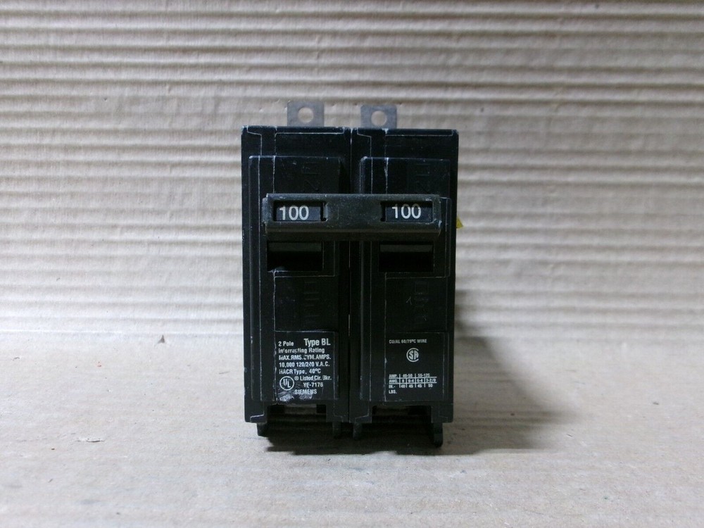 ITE Siemens BL B2100 2 Pole 100 Amp 240V Bolt On CIRCUIT BREAKER  
