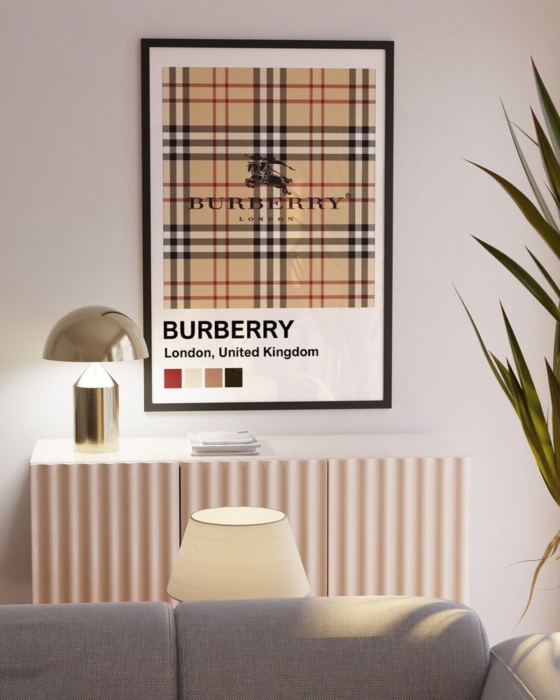 Hypebeast Burberry Wall Art Poster Premium Quality Choose your Size