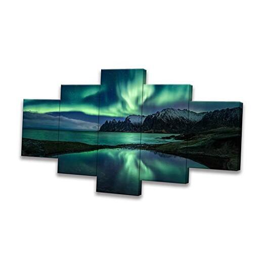 Aurora Borealis Wall Art Painting for Office 50Wx24H aurora borealis decor03