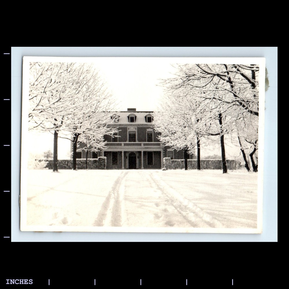 Old Vintage Photo HOUSE SNOW WINTER SCENE
