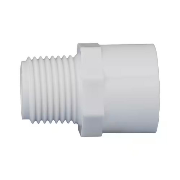 2 in. PVC Schedule 40 MPT x S Male Adapter for Plumbing and Pipe Connections