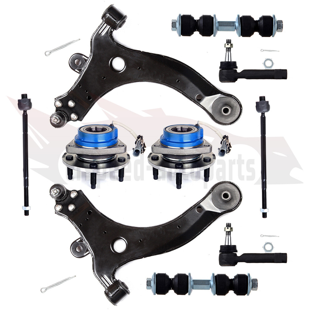 10PCS Front Lower Control Arm & Wheel Hub Bearing Kit for 97-04 Chevy Silhouette
