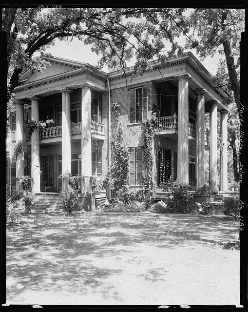 Photo:Selma Alabama Marks House 1939 Greek Revival Mansion Jeff Davis Sts