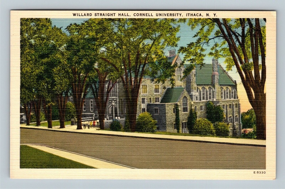 Ithaca NY, Cornell University, Willard Straight Hall, New York Vintage Postcard