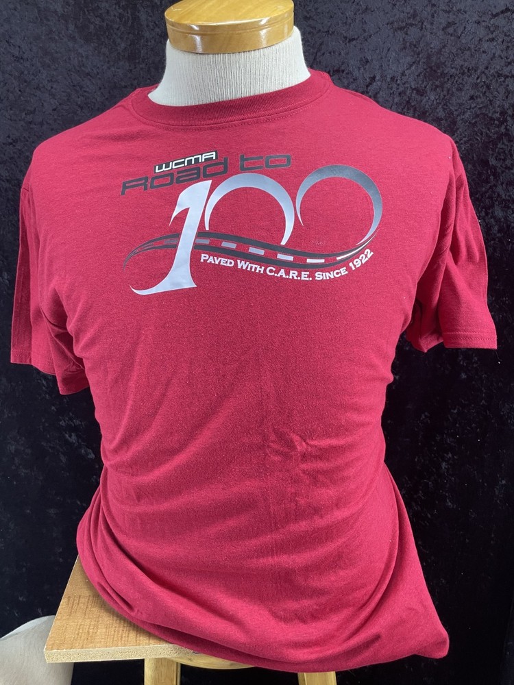 State Farm Insurance Company T-shirt Red White Large Road to 100 Anniversary