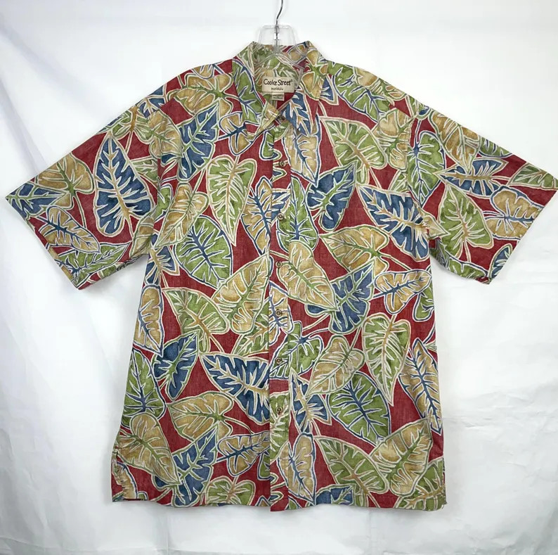 Mens XL Hawaii Shirt Button Down Short Sleeve Aloha Beach Tropical