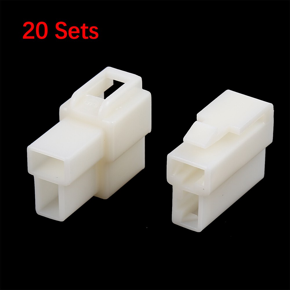 20 Sets Car Auto ABS Circuit Electrical Wire Connector Male Female Cable 6.3mm-image