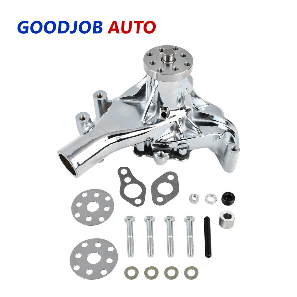 Chrome Water Pump High Volume for SBC Chevy 283 305 350 400 Long Water Pump LWP