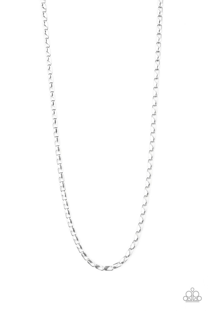 Free Agency - Silvertone - Paparazzi Accessories Men's Necklace