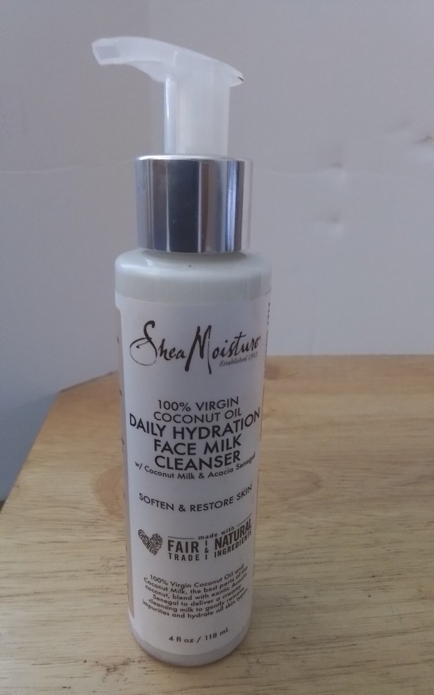 SheaMoisture 100% Virgin Coconut Oil Daily Hydration Face Milk Cleanser, 4 oz.