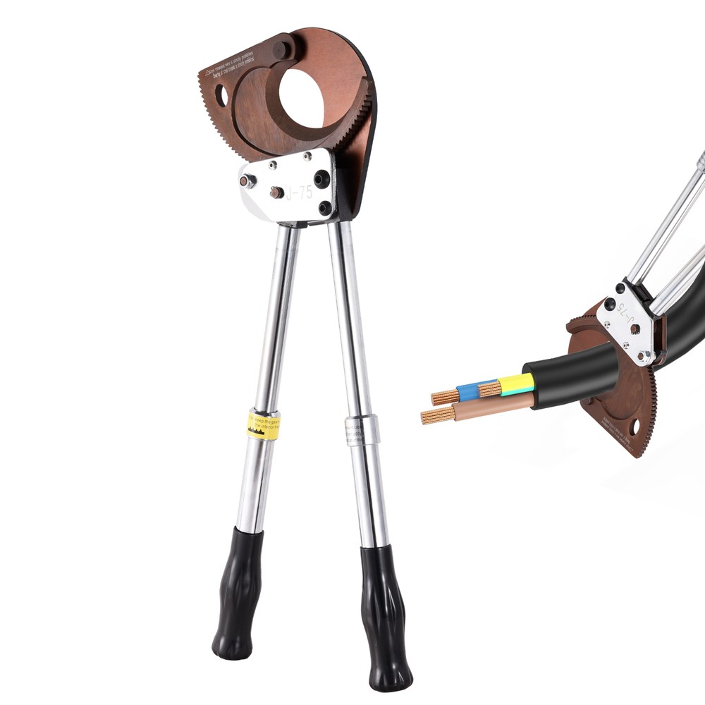 Ratcheting Wire Cable Cutter Retractable Handle Cut To 3x300mm² Communication Ca