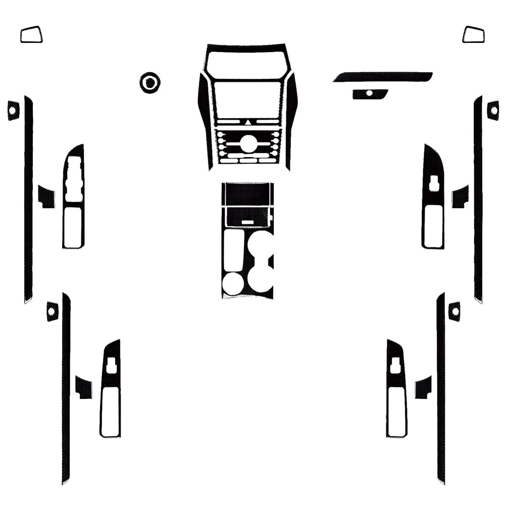 46Pcs Glossy Piano Black Full Kits Interior Dash Trim For Ford Explorer 2013-19