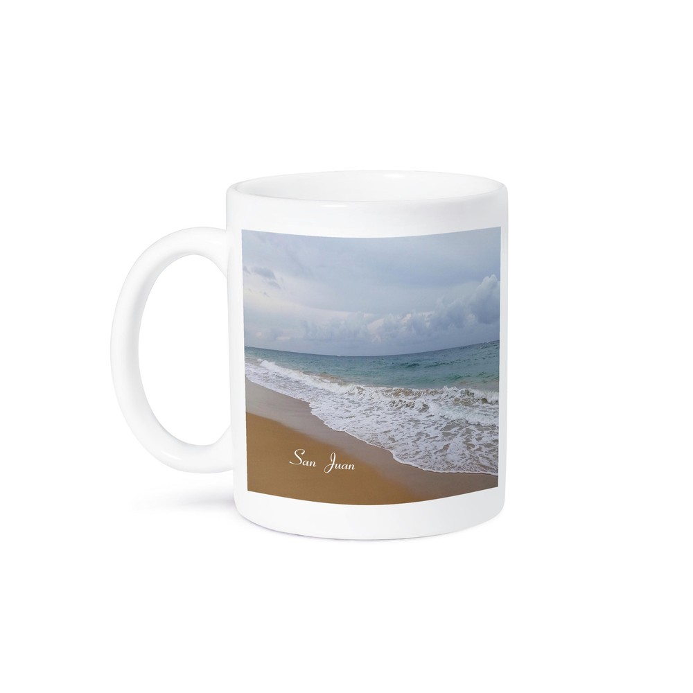 3DRose San Juan Puerto Rico Breaking Waves Ceramic Mug  