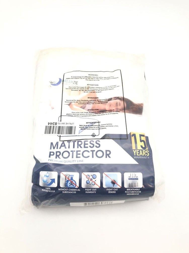 Protector Colchón 180x200 cm Impermeable Transpirable Lavable a Máquina Dreamzie