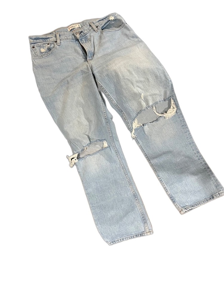 Abercrombie Fitch Jeans Womens 30/10R Blue 90s Relaxed High Rise Distressed
