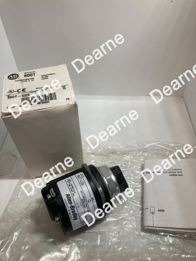 Allen Bradley 800T-U29 Potentiometer 10K Ohms 300Vac 2W Series Q Nib