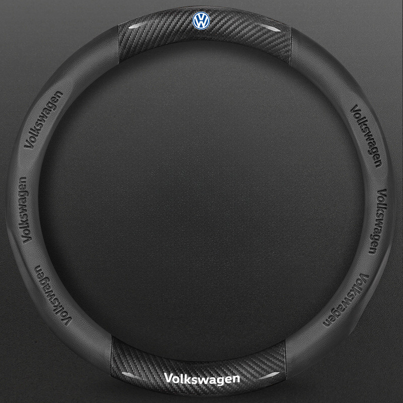 For Volkswagen Steering Wheel Cover Leather Car Accessories 15