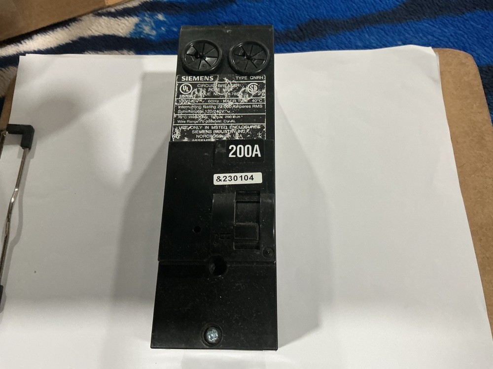 Siemens Murray MD2200T 2 Pole 200 Amps Main Circuit Breaker