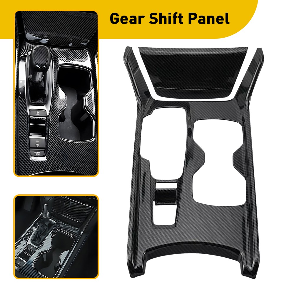 Interior Gear Shift Panel Frame Cover Trim For Honda Accord 2018 Carbon Fiber M