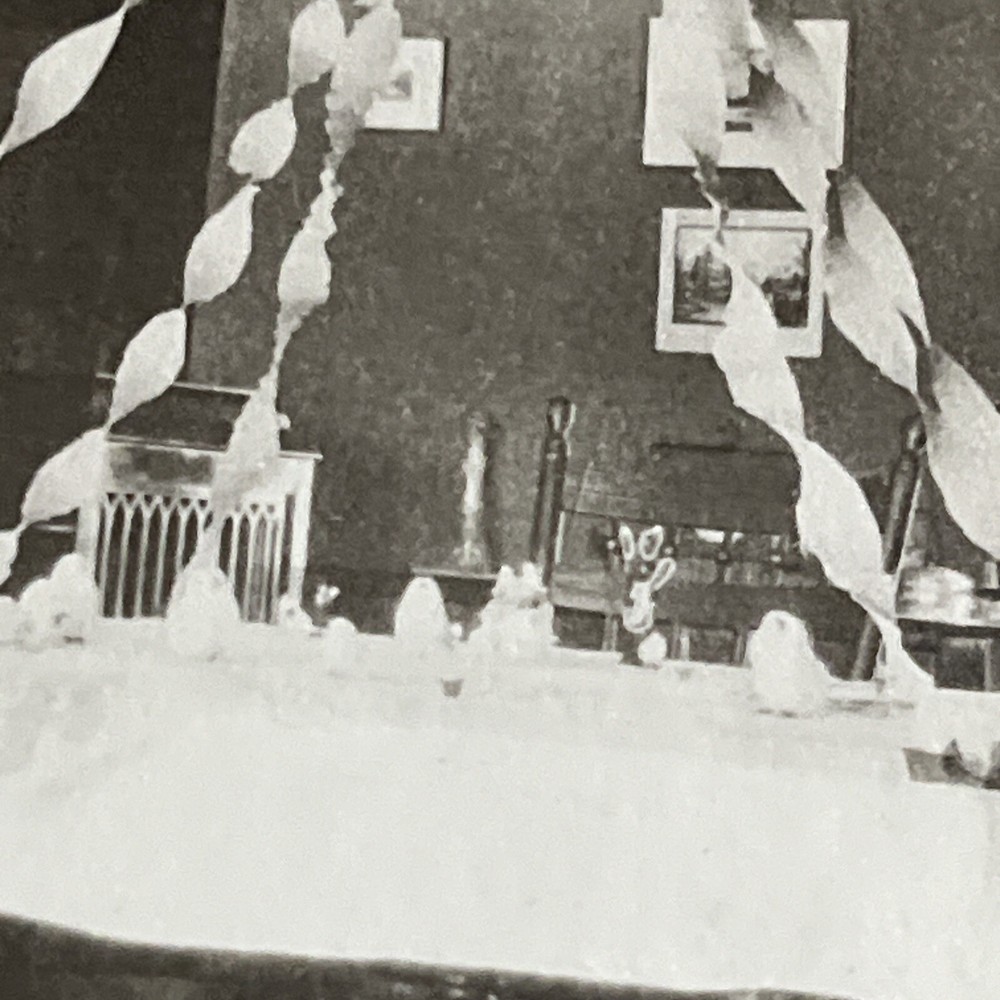 Antique Photograph Easter Rabbits & Chicks Fancy Dinner Table Circa 1920s- D1