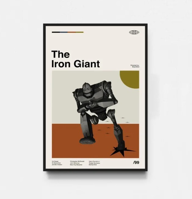 The Iron Giant Poster, The Iron Giant Print, Midcentury Art