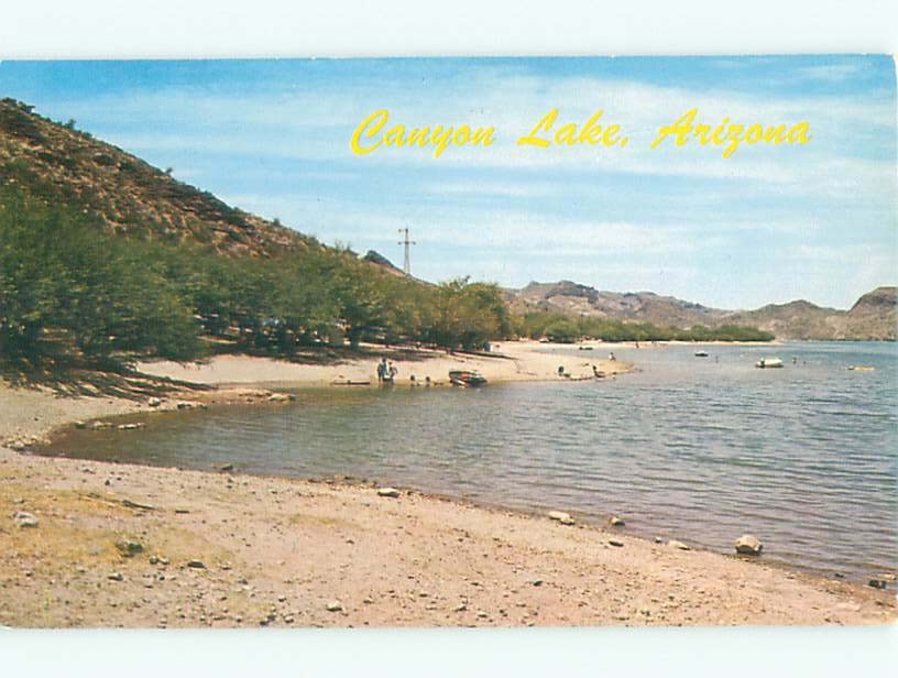 Pre-1980 LAKE SCENE Tortilla Flat - Near Mesa & Phoenix Arizona AZ AE4105