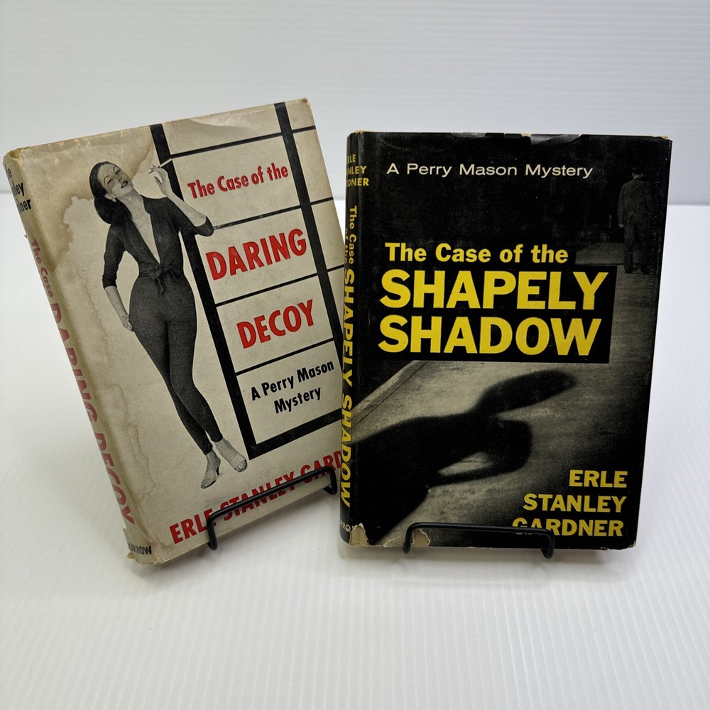 Erle Stanley Gardner Lot of 2 HC Perry Mason Mystery Daring Decoy Shapely Shadow