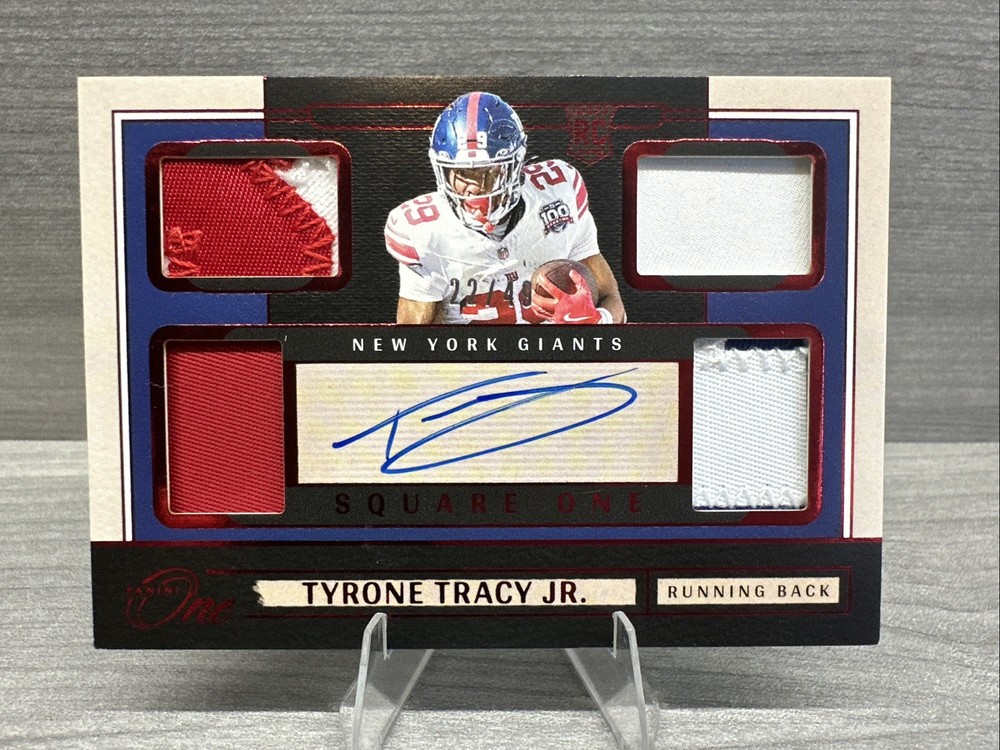 2024 Panini One Tyrone Tracy Jr Square One Quad Patch /49 Giants