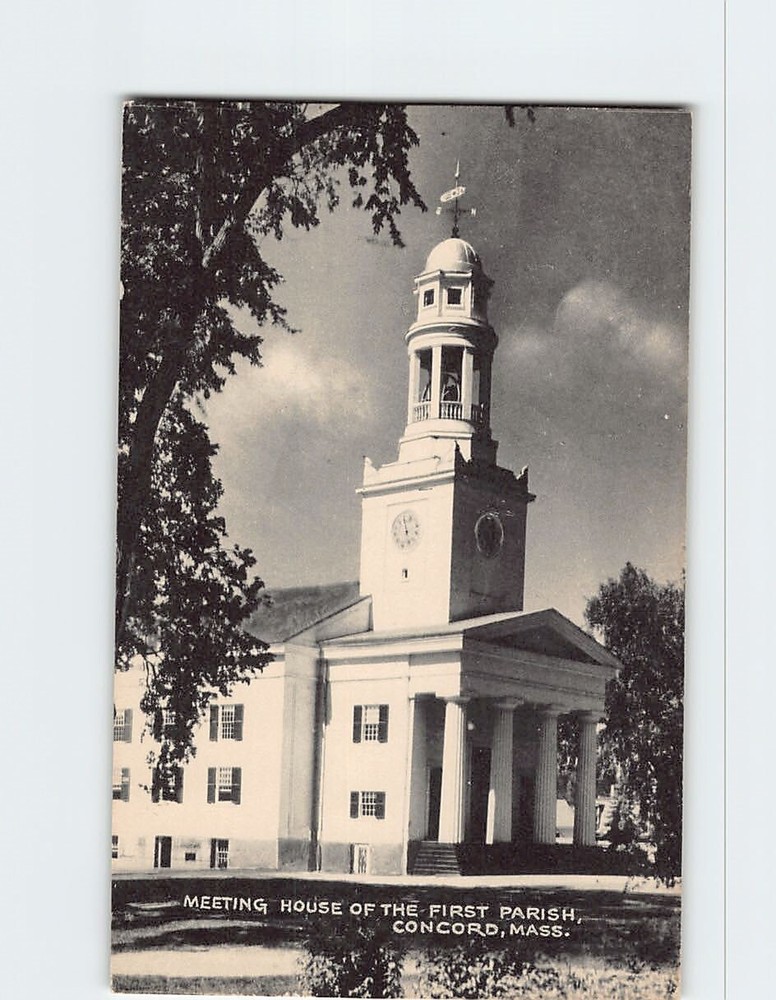 Postcard Meeting House of the First Parish Concord Massachusetts USA