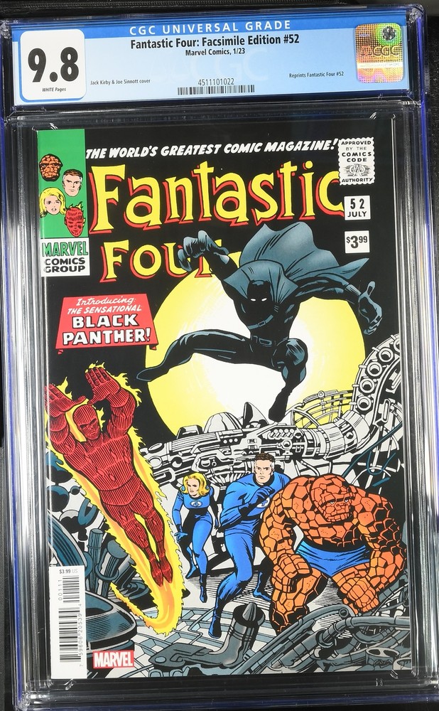 Fantastic Four: Facsimile Edition 52 CGC 9.8 Reprints Fantastic Four #52