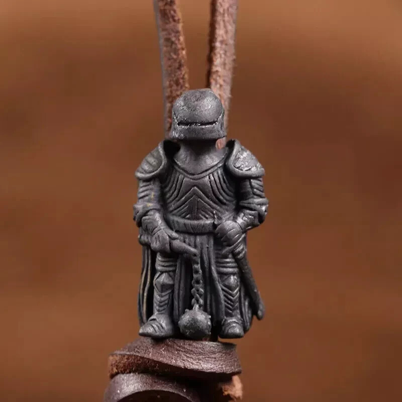 Brass Pure Warrior Bead KeyChain Pendant Knife DIY Paracord Lanyard charms Craft