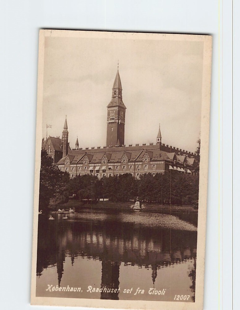 Postcard Copenhagen City Hall Denmark