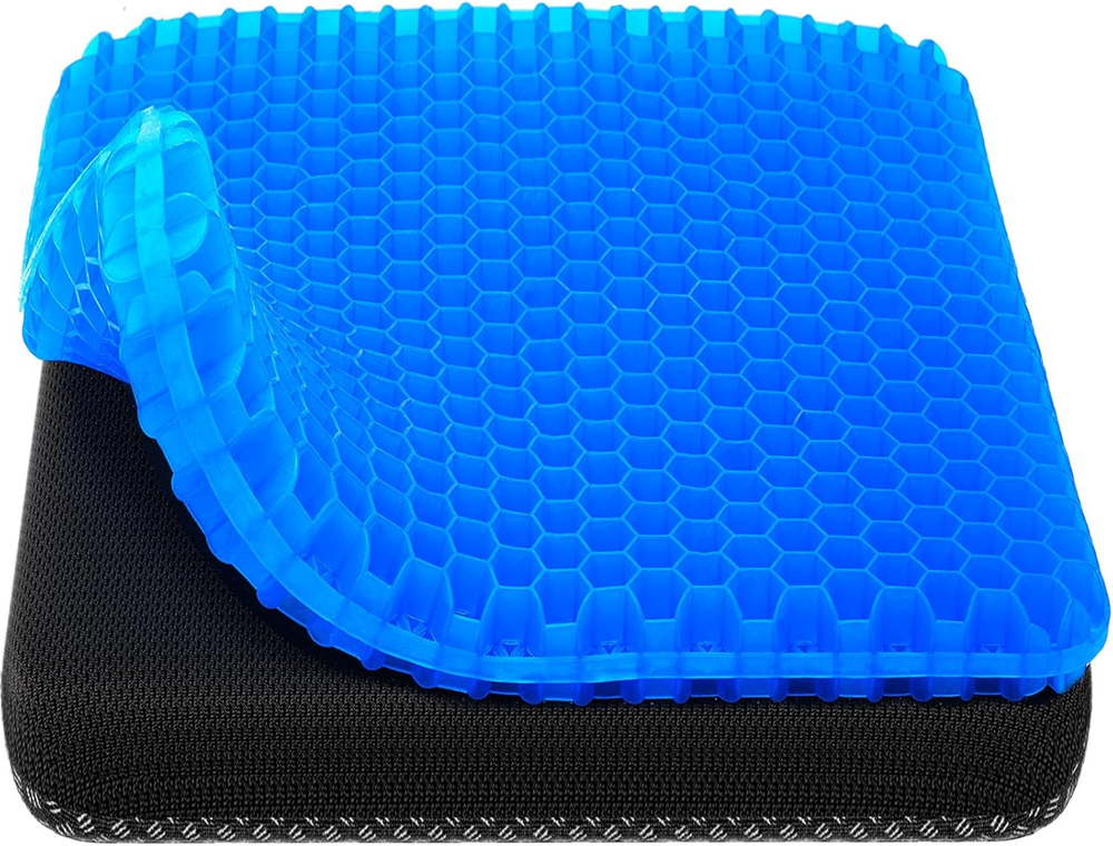 Gel Seat Cushion, Cooling Seat Cushion (Super Large & Thick), Breathable Honeyco
