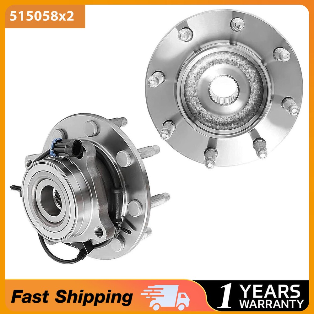 Pair 4WD Front Wheel Bearing Hub fits Chevy Silverado GMC Sierra 2500 HD 515058
