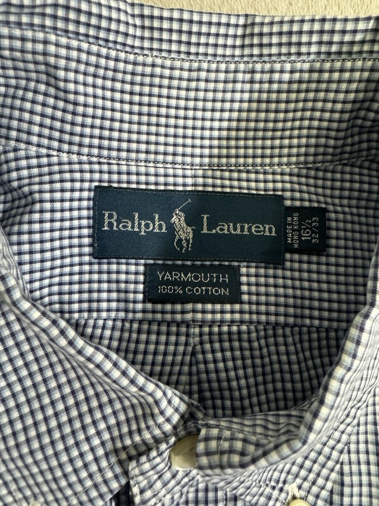 Polo Ralph Lauren Yarmouth Shirt Size 16.5 32/33 Large Long Sleeve Button Down