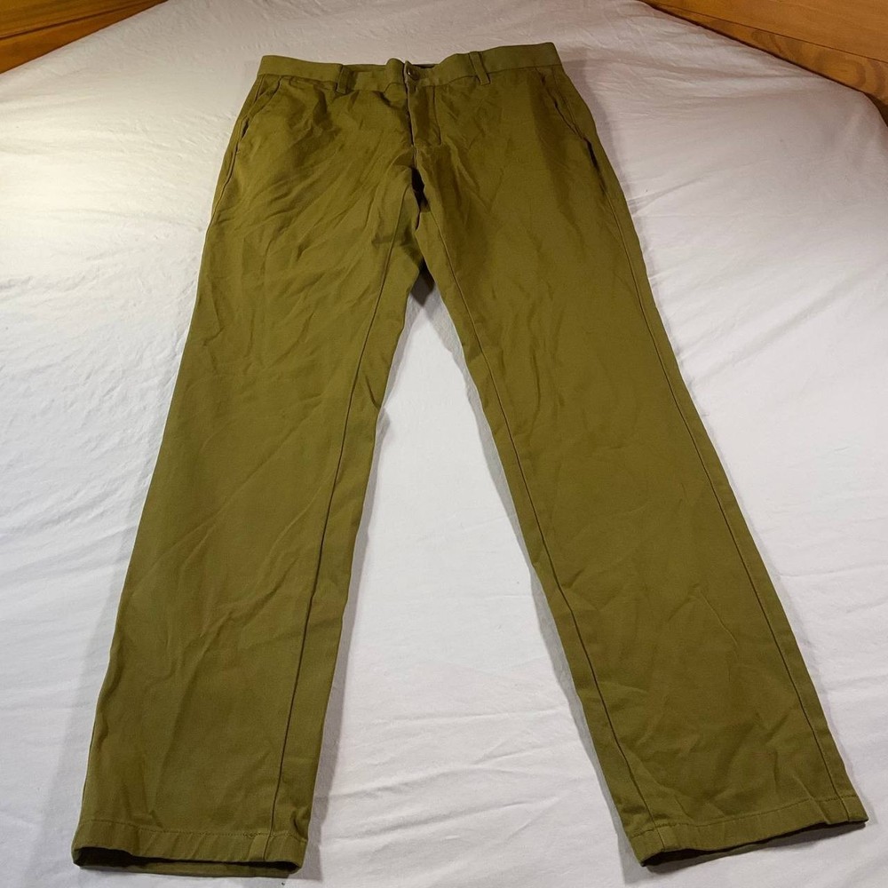 Everlane Uniform The Performance Chino Athletic Fit Pants Mens Size 32X32 Green
